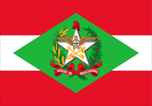 Bandeira do Estado de Santa Catarina 2 panos - 3616